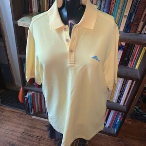 Tommy Bahama yellow L vacationcore business casual polo